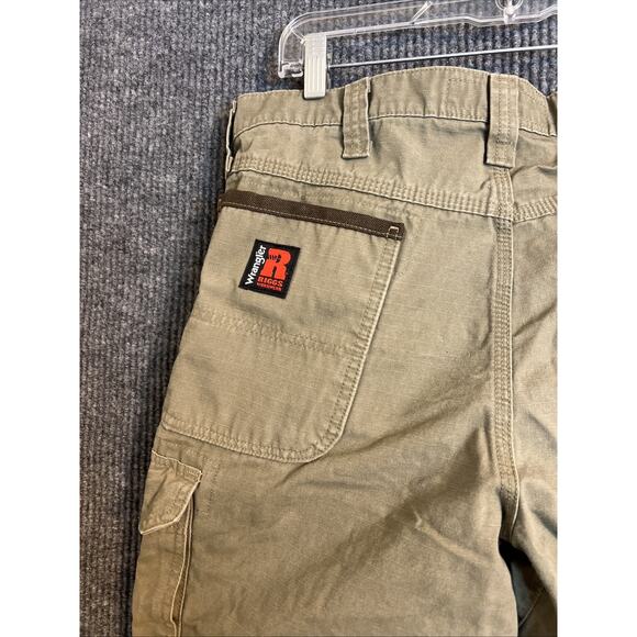 Wrangler Riggs Mens Work Wear Cargo Pants Size 36 Brown Rugged Outdoor Mid Rise - Picture 6 of 12